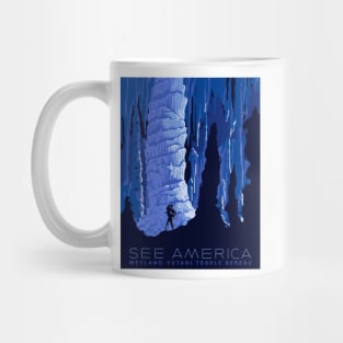 SEE AMERICA -  Aliens movie and national parks parody poster. Mug